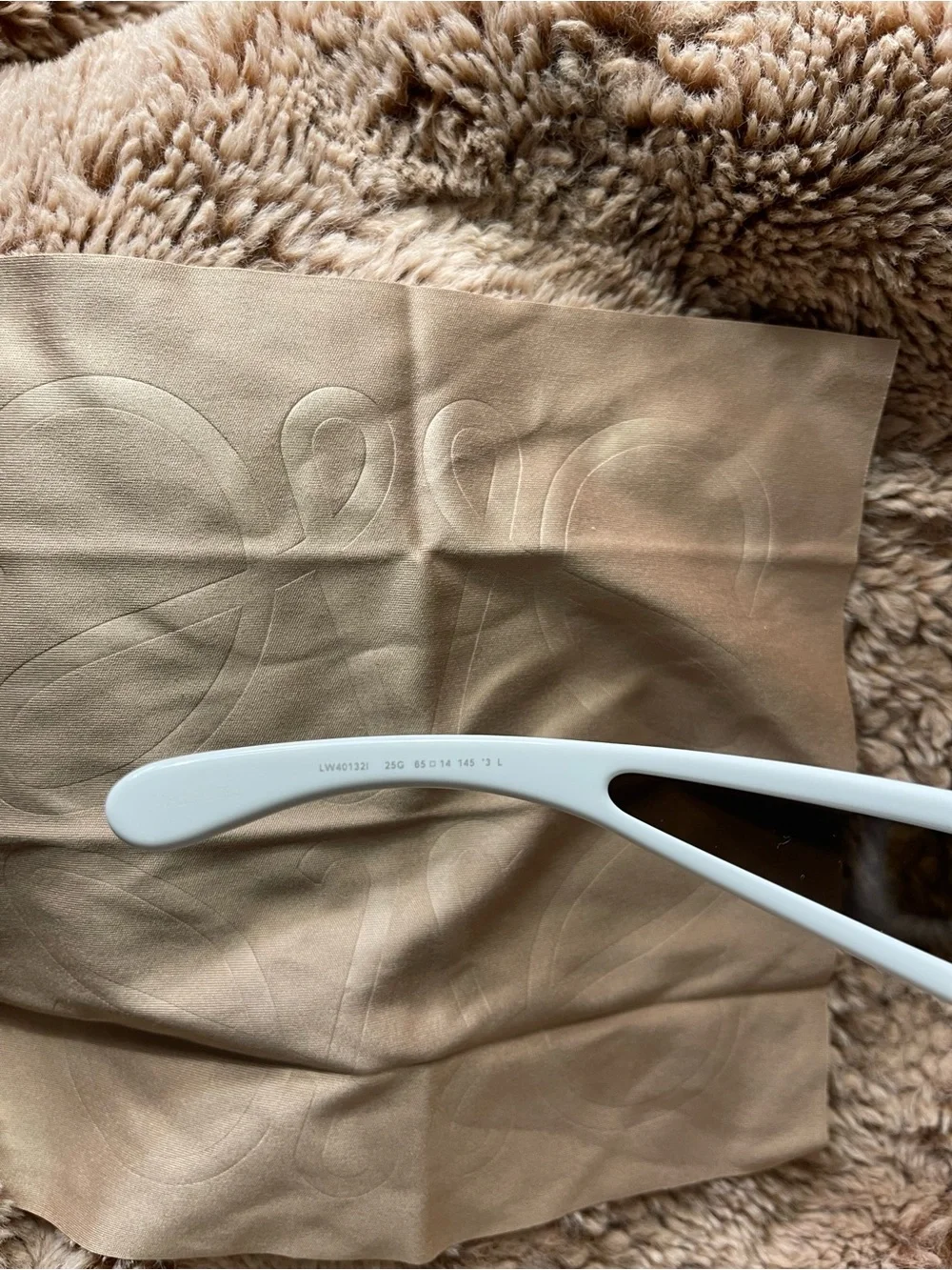 White Designer Loewe  Sunglasses with Gold Accent